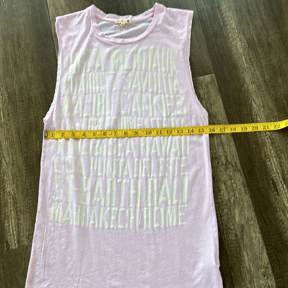 Sundry “destinations” graphic light pink sleeveless tank top or mini dress - Picture 7 of 9